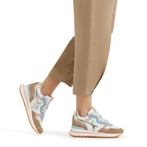 NWT W6YZ Yak Suede Colorblock Platform Retro Sneakers (no original box)